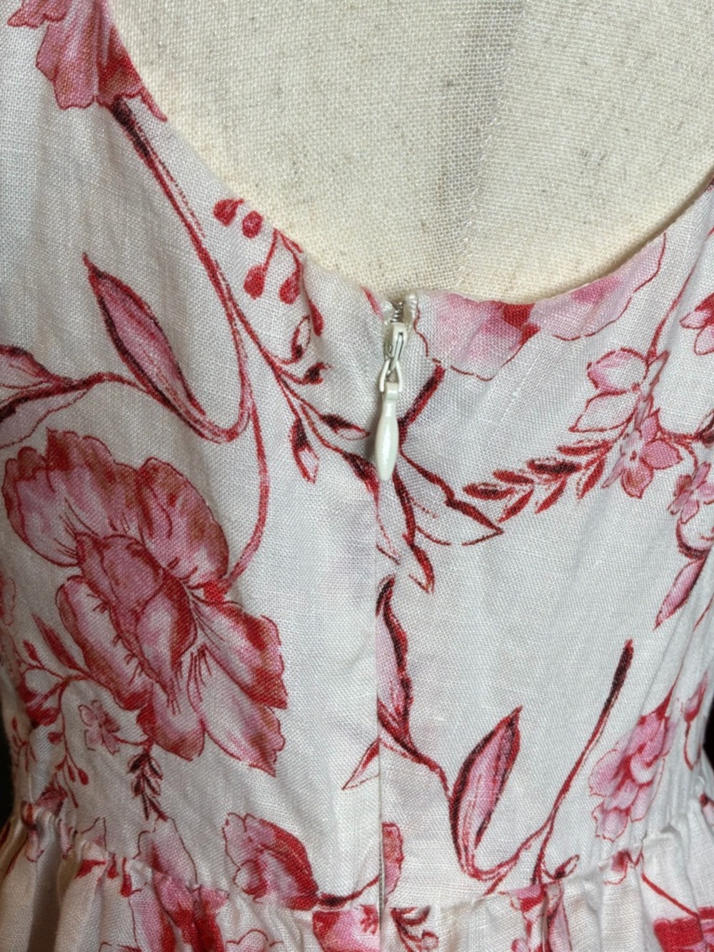 Cynthia Rowley White Floral Sleeveless V-Neck Fit & Flare Midi Dress Size 2 - Picture 5 of 8